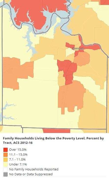 Figure E: Families in Poverty, Grayson County