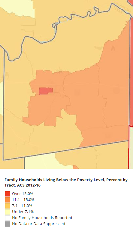 Figure F: Families in Poverty, Fannin County